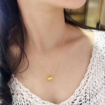 老凤凰抖音同款小蛮腰项链黄金吊坠网红999足金锁骨链细款520礼物送