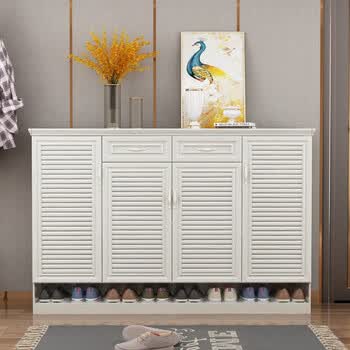 全铝合金鞋柜鞋架百叶门透气家用门口室外阳台防晒防水多层大容量金属