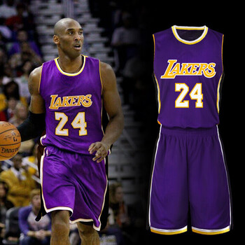 乔丹金州勇士球衣篮球服套装库l球服男nba篮球 24号科比-湖人紫色 xl