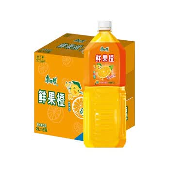 康师傅鲜果橙2l6瓶好喝的水果聚会必备整箱装