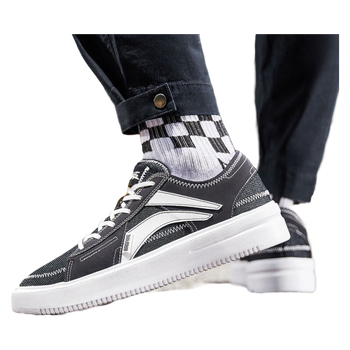 李宁(li-ning)板鞋男反伍休闲鞋男鞋badfive帆布鞋黑色篮球滑板鞋