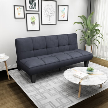 盎梓简约现代皮艺沙发床客厅小户型折叠办公接待休闲服装店两用床2米