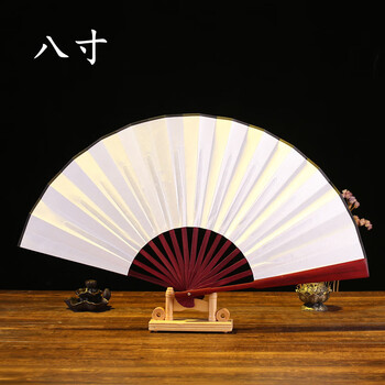 唐谣8寸夏季扇子双面古风中国风绢布折扇男女式戏曲折叠小扇子汉服扇8