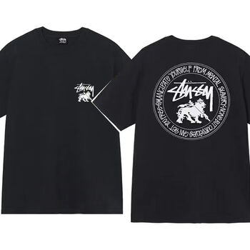 斯图西stussy新款潮牌短袖t恤男女情侣宽松夏季骰子黑八冲浪 st2204