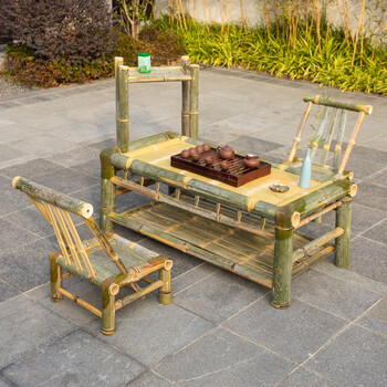 夏弗竹子榻榻米桌子楠竹小茶几桌椅组合飘窗新中式复古传统怀旧竹制品