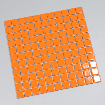 网红ins彩色陶瓷马赛克瓷砖茶餐厅墙砖厨房卫生间墨绿色餐厅浴室橙色
