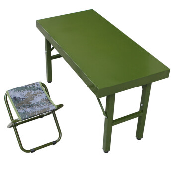 田辰浩 户外军绿色办公桌椅 便携式野战折叠桌椅 作训便携折叠桌椅 军