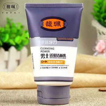 馥佩男士活炭洁面乳清爽补水保湿清洁洗面奶正品官方旗舰店自营京东2