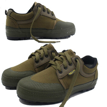 柔耀新式作训鞋男女解放胶鞋工地防滑耐磨耐脏劳保鞋l13517低帮主图