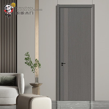 盼盼(pan pan)实木复合木门卧室门隔音简约干漆门现代门pp-gs204卡其
