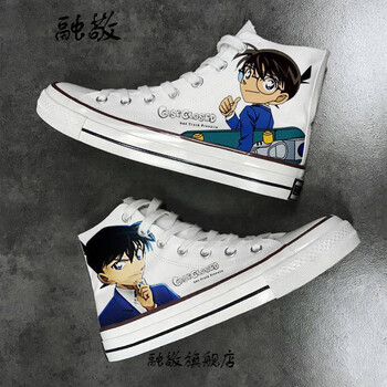 融敬 春夏新款柯南同款动漫联名鞋女日系周边男帆布鞋卡通涂鸦板情侣