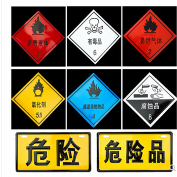 危险化学品标识油罐运输车标志牌凹凸标示牌 铝牌 4类 遇湿易燃物品