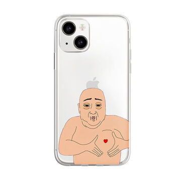 奥蒂罗捏捏胸恶搞老头苹果手机壳iphone12透明xr硅胶软7p/8p套 捏捏胸