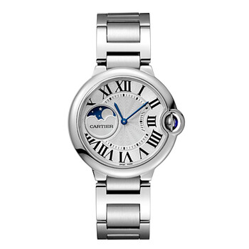 卡地亚/cartier瑞士手表 蓝气球系列自动机械月相罗马刻度男士腕表