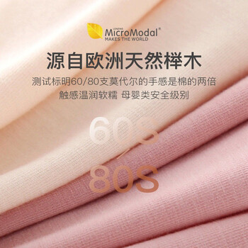 LPCSS品牌内裤女低腰性感60支莫代尔女生白色女士纯棉裆三角裤LPCES640（白 肤 粉） M