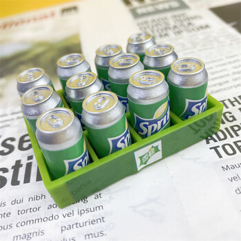 生世情迷你可口可乐玩具112微缩可乐一打套装迷你饮料瓶模型超市场景