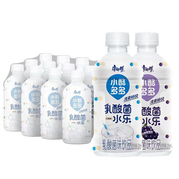康师傅小酪多多乳酸菌水乐原味330m瓶装 居家饮料饮品 原味6瓶 葡萄味