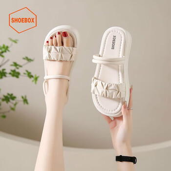 鞋柜达芙妮旗下踩屎感凉鞋女款夏季2023新款舒适仙女风厚底两穿凉拖鞋