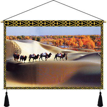 新疆风景挂毯新疆特色布艺挂画民族装饰挂布客厅床头布画餐厅民宿酒店