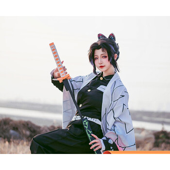园鬼灭之刃蝴蝶忍cos服送蝴蝶头饰cosplay套装羽织 蝴蝶忍全套衣服 m