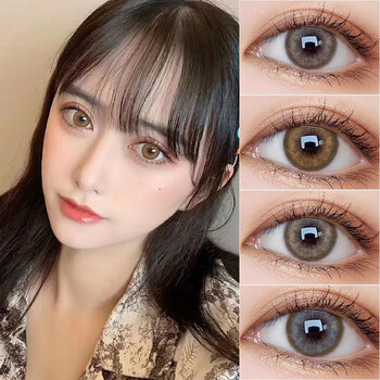hanyaeye美瞳花房姑娘西米棕黎雾棕年抛官网隐形眼镜年抛2022新款非