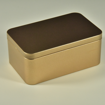 平面方盒长方形磨砂铁盒子便携茶叶包装收纳糖果创意空盒金色