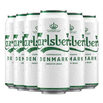 嘉士伯(carlsberg)啤酒 清爽口感啤酒500ml听装整箱 嘉士伯醇滑500ml*