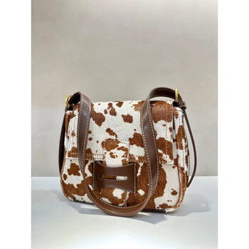 百搭ins风腋下包包通勤包 摩卡奶牛(马毛) 小号(20*5*17)【图片 价格