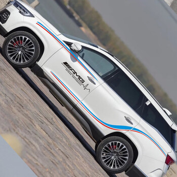 改装汽车腰线贴纸20款 款式6 车身拉花(两侧)