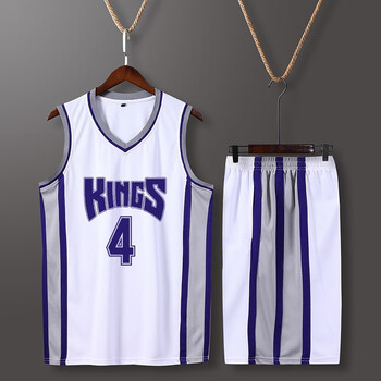 茂铃国王队篮球服套装男韦伯4号55号10号球衣训练比赛队服大学生球衣a