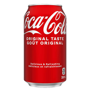 加拿大可口可乐碳酸饮料易拉罐355ml1532红色32罐原箱日期至202311月