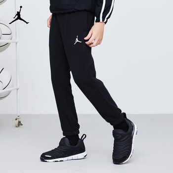 耐克nike童装男女童针织长裤jordan春秋儿童舒适毛圈休闲裤子a906正