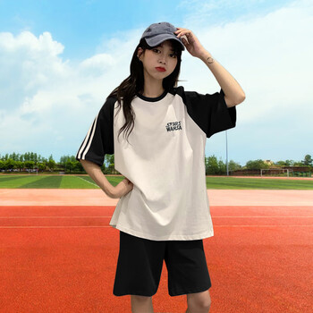 中考体育考试运动服套装女初三高中学生体考专用衣服跑步服装夏季