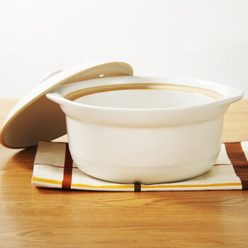 煲汤锅土锅汤煲白瓷煲炖锅熬药罐煲甜汤瓷煲炖带隔热垫21cm9cm白瓷锅