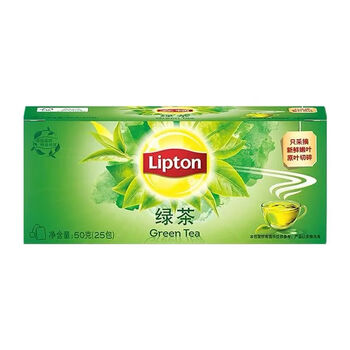 lipton茶包包茉莉花茶装25泡茶包专用 立顿绿茶