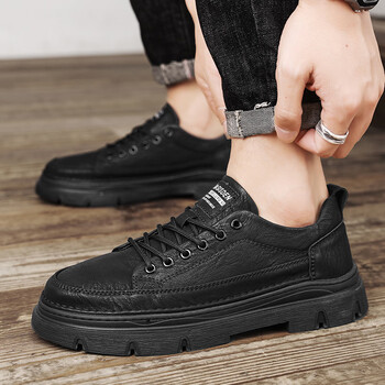 foolshasfortune马丁鞋低帮男鞋工作鞋皮鞋男软底休闲鞋子男潮流百搭