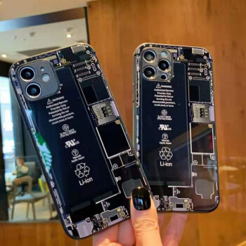 蘋果iphone12pro手機殼惡搞拆機後蓋適用11max7x玻璃全包外套13蘋果78