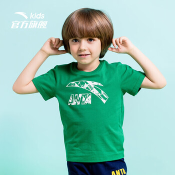 安踏anta官方旗舰店儿童童装男女小童2020夏季纯棉透气短袖t恤a