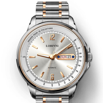 罗宾尼(lobinni)男士手表 原创设计新款全自动机械表镂空商务休闲防水