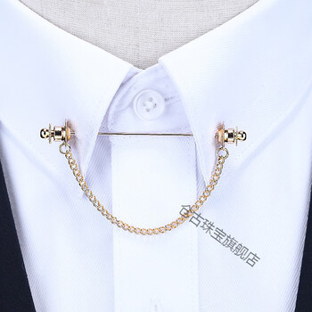 韩版男士英伦衬衫领扣针领带棒法式衬衣别针饰品流苏配饰领针