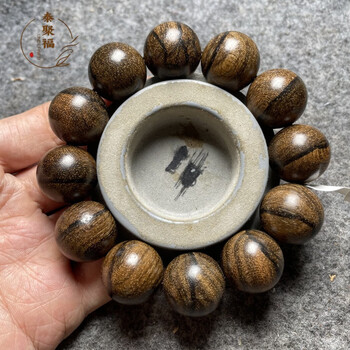 东帝汶虎沉香手串虎沉香佛珠手链圆珠印尼沉香男女款1520泰聚福15mm