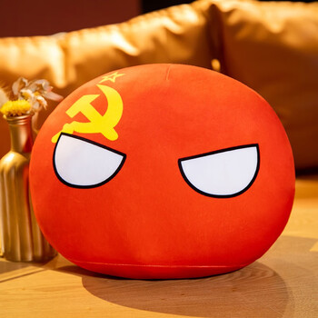 五一劳动节 波兰球国家球中国苏联团子抱枕二次元周边cos公仔布娃娃