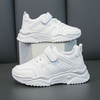 回力儿童小白鞋男童鞋2023年春季新款女童透气网面运动鞋小学生演出鞋