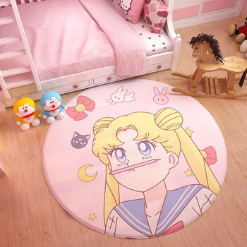 美少女战士地毯可爱少女心卧室床边客厅垫电脑电竞椅子粉色公主房女生