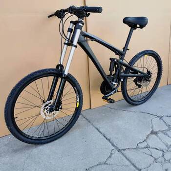 全地形软尾山地车26寸双肩前后减震液压山地车变速自行车软尾铝合金