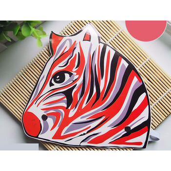 幼儿园教学用品儿童游戏面具舞台表演道具角色扮演动物头饰小马 斑马