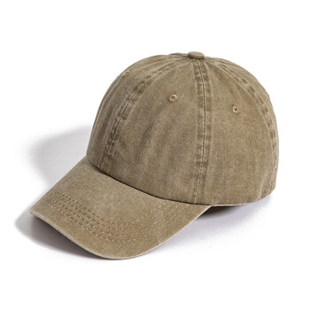 欧美街头复古做旧水洗纯色棒球帽男女潮流百搭遮阳情侣款鸭舌帽子