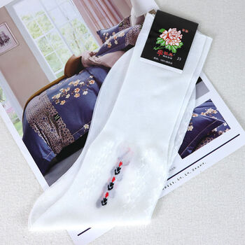 5/10双 老年人松口袜老式锦纶丝袜老人丝袜中夏季薄款丝光袜子女 【5