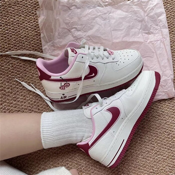耐克耐克nikenike air force 1 af1 空军一号樱桃情人节白粉红板鞋 fd