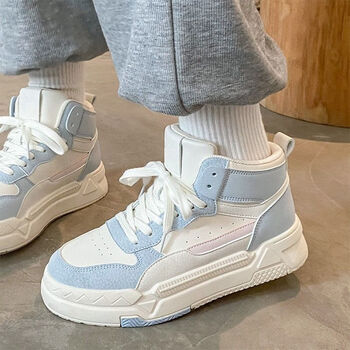 纤多洛奶fufu高帮高颜值校园百搭高街ins潮鞋学生休闲鞋网红女板鞋